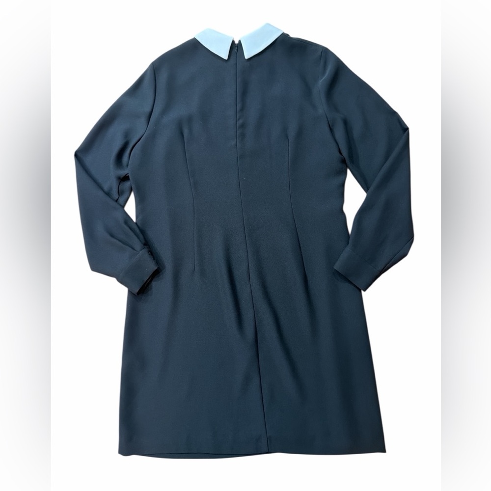 Hobbs London Theodora Black Dress with Detachable Floral Collar - Picture 3 of 8